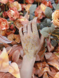 Golden Palace Lace Henna Sticker | Metallic Mandala Hand Cuff Temporary Tattoo